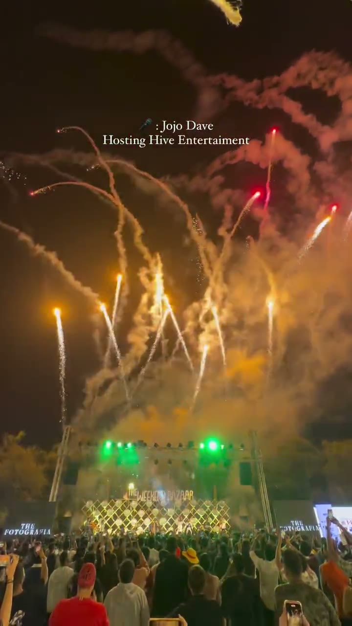 A live sufi set on the Weekend Bazaar stage, closing with fireworks
